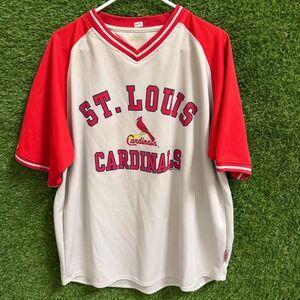 St.‎ Louis Cardinals Mesh Baseball Jersey Red White V-Neck Adult